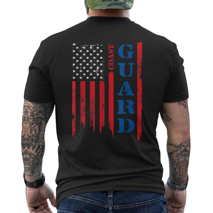 US Flag Coast Guard US Coast Guard Men's T-shirt Back Print