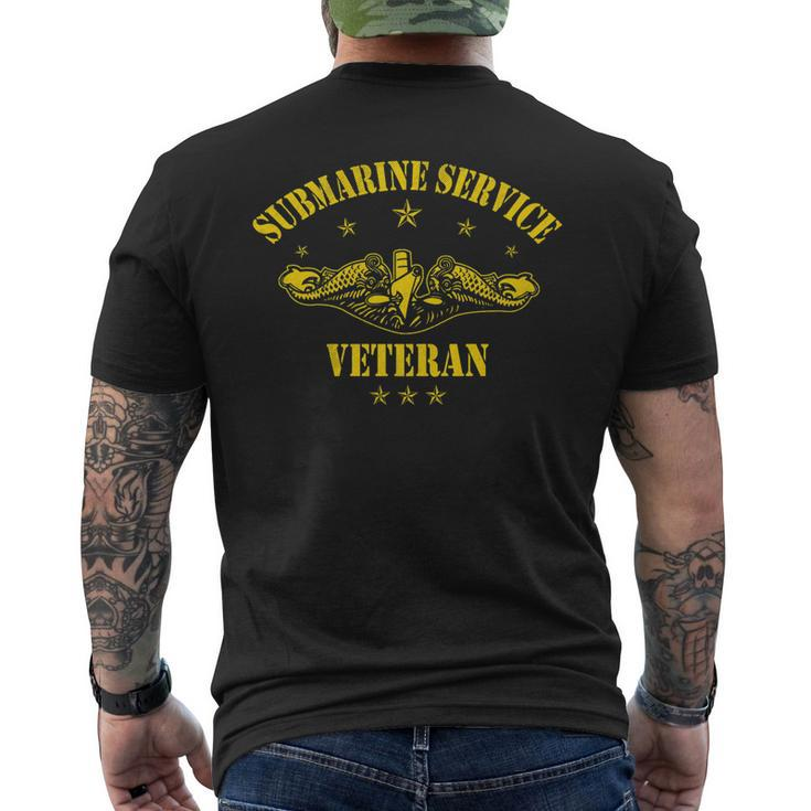 US Submarine Service Veteran Submariner Solder Military Men's T-shirt Back Print