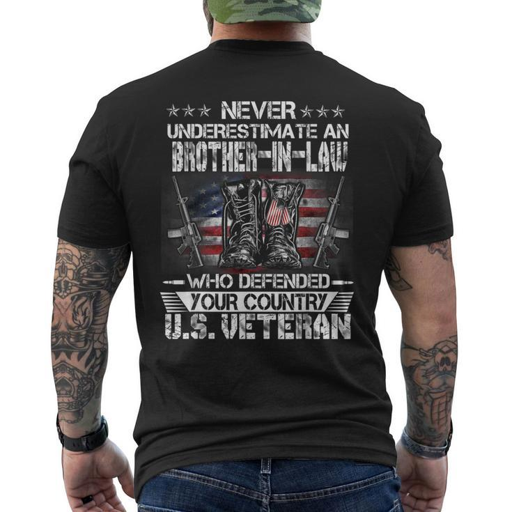 Us Veteran Brother-In-Law Veterans Day Us Patriot Patriotic Men's T-shirt Back Print