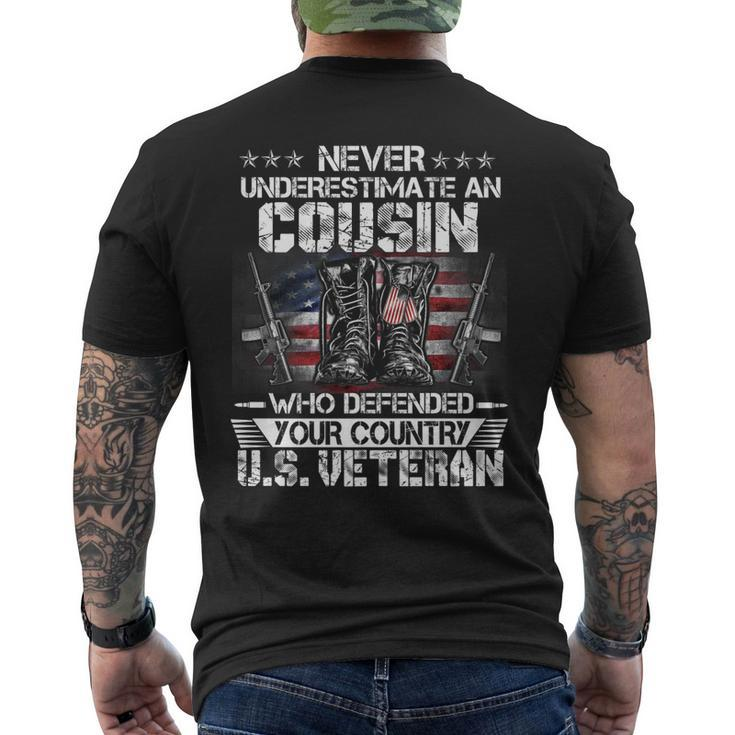 Us Veteran Cousin Veterans Day Us Patriot Patriotic Men's T-shirt Back Print