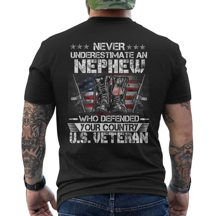 Us Veteran Nephew Veterans Day Us Patriot Patriotic Men's T-shirt Back Print