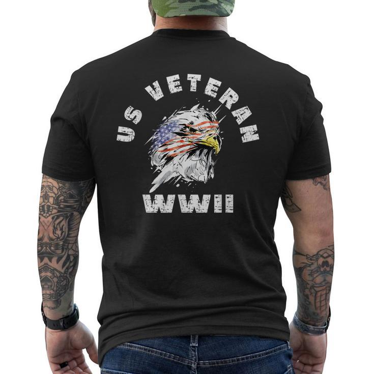 Us Veteran Wwii - Military War Campaign Men's T-shirt Back Print