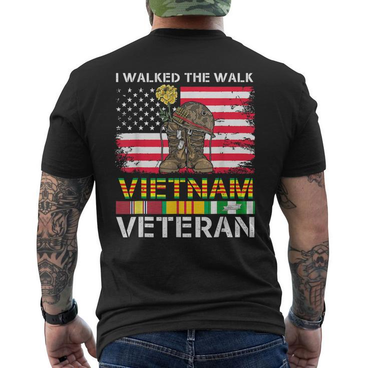 Us Veterans Day Us Army Vietnam Veteran Usa Flag Vietnam Vet Men's T-shirt Back Print