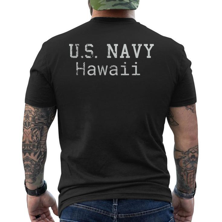 Usnavy Hawaii Military  Veterans Navy Submarine Gift Mens Back Print T-shirt