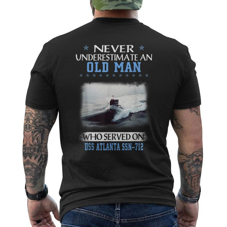 Uss Atlanta Ssn-712 Submarine Veterans Day Father Day Men's T-shirt Back Print