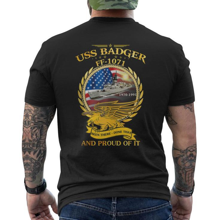 Uss Badger Ff-1071 Men's T-shirt Back Print