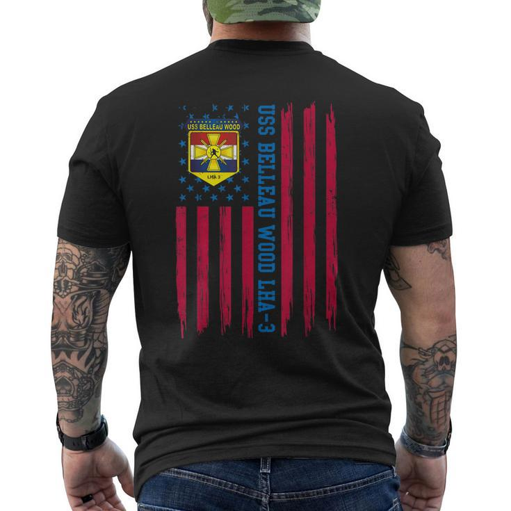 Uss Belleau Wood Lha-3 Amphibious Assault Ship Veteran Men's T-shirt Back Print