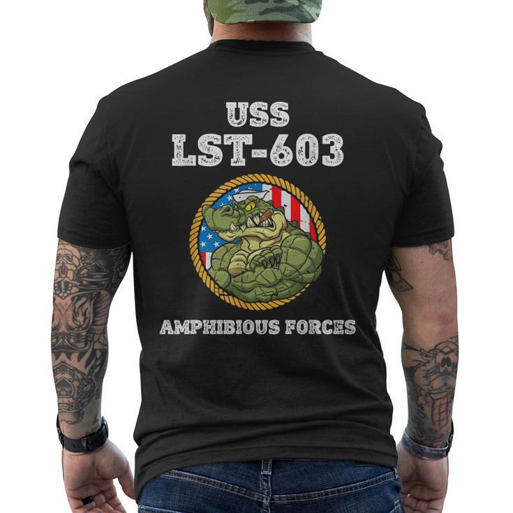 Uss Coconino County Lst-603 Amphibious Force Men's T-shirt Back Print