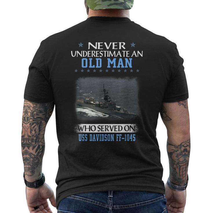 Uss Davidson Ff-1045 Veterans Day Father Day Men's T-shirt Back Print