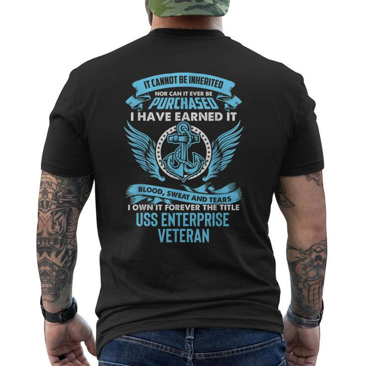 Uss Enterprise Cvn-65 Aircraft Carrier Men's T-shirt Back Print