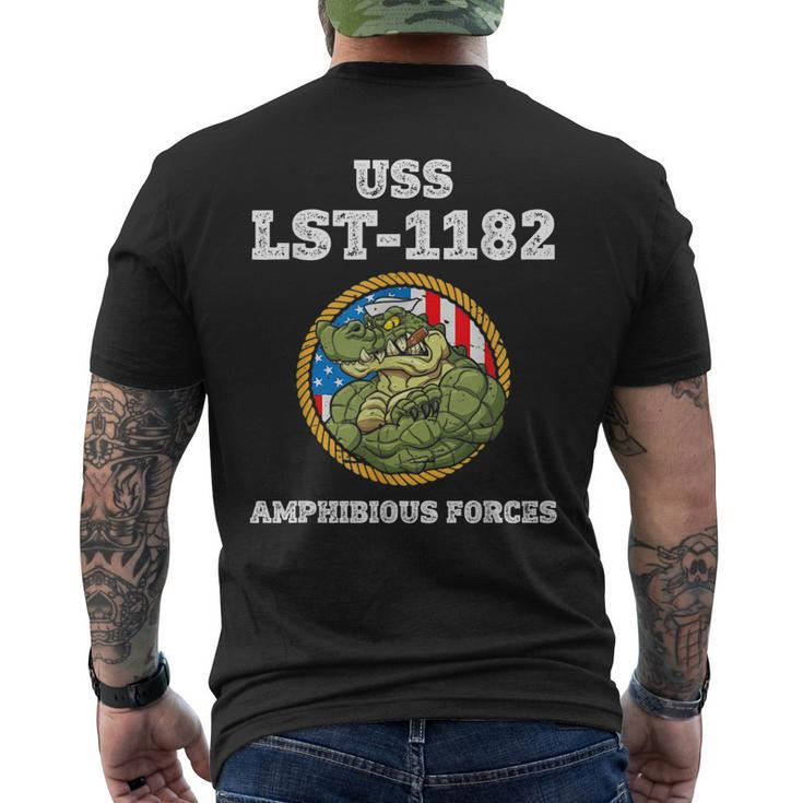 Uss Fresno Lst-1182 Amphibious Force Men's T-shirt Back Print