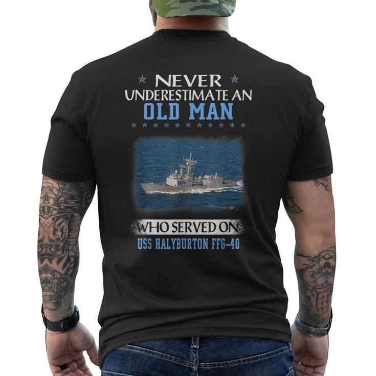 Uss Halyburton Ffg-40 Veterans Day Father Day Men's T-shirt Back Print