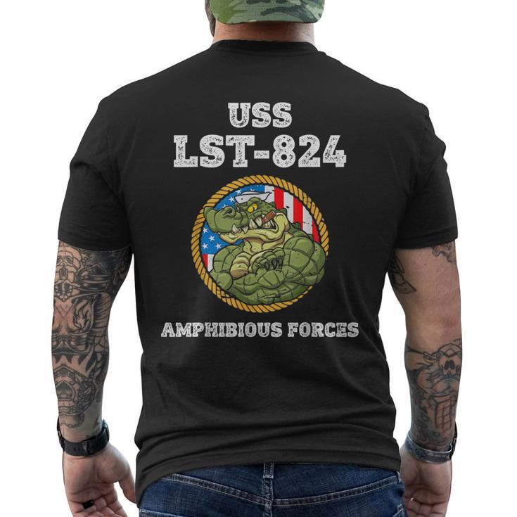 Uss Henry County Lst-824 Amphibious Force Men's T-shirt Back Print