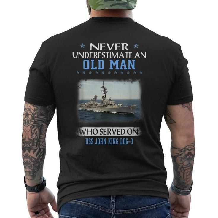 Uss John King Ddg-3 Destroyer Class Veterans Day Father Day Men's T-shirt Back Print