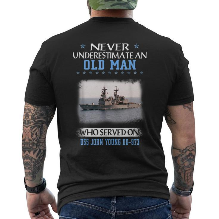 Uss John Young Dd-973 Destroyer Class Veterans Father Day Men's T-shirt Back Print
