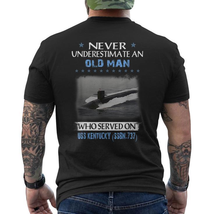 Uss Kentucky Ssbn-737 Submarine Veterans Day Father Day Men's T-shirt Back Print