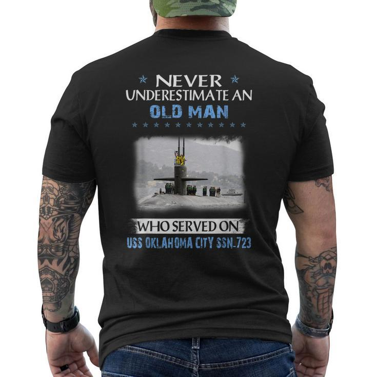 Uss Oklahoma City Ssn-723 Submarine Veterans Day Father Day Men's T-shirt Back Print