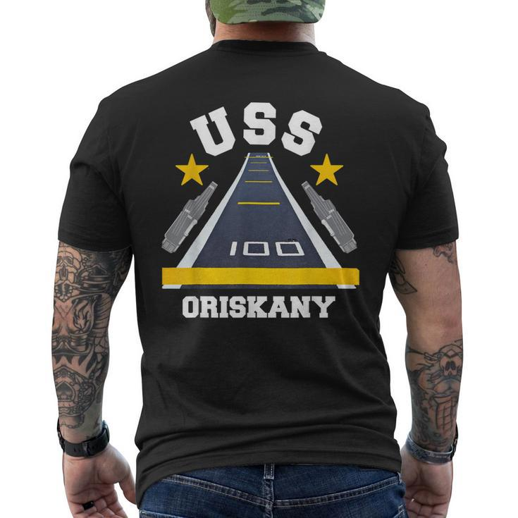 Uss Oriskany Aircraft Carrier Military Veteran Men's T-shirt Back Print