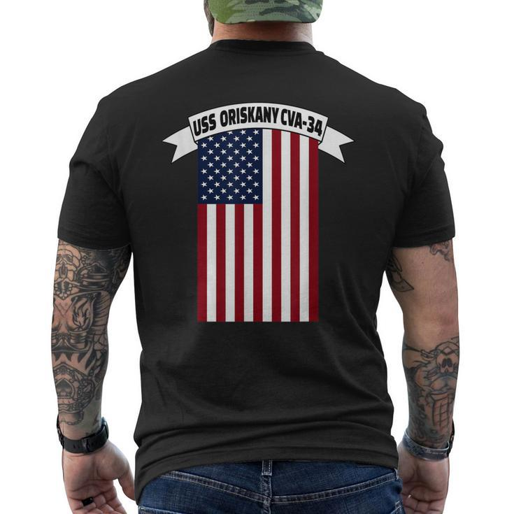 Uss Oriskany Cva-34 Aircraft Carrier Veteran Day Fathers Day Men's T-shirt Back Print