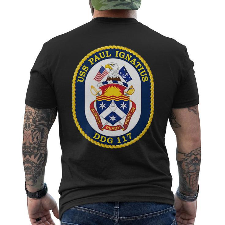 Uss Paul Ignatius Ddg-117 Navy Destroyer Military Patch Men's T-shirt Back Print