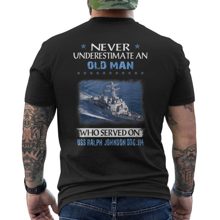 Uss Ralph Johnson Ddg-114 Destroyer Class Veteran Father Day Men's T-shirt Back Print