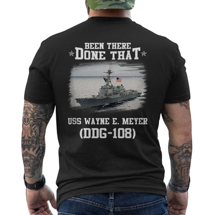 Uss Wayne E Meyer Ddg-108 Destroyer Class Father Day Men's T-shirt Back Print