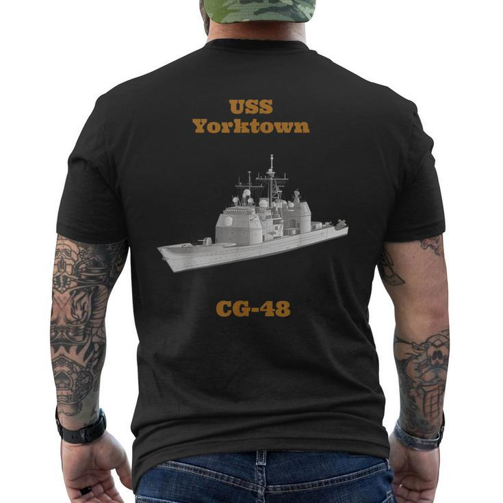 Uss Yorktown Cg-48 Navy Sailor Veteran Men's T-shirt Back Print