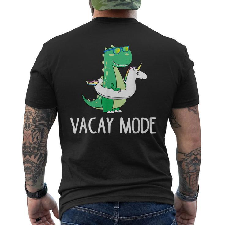 Vacay Mode Cute Dinosaur T Family Vacation Men's Back Print T-shirt