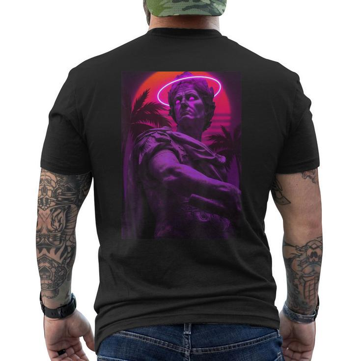Vaporwave Aesthetic Lofi Outrun Synthwave 80S Retrowave Men's Back Print T-shirt