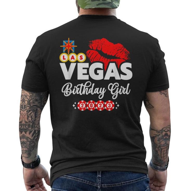 Vegas Birthday Girl - Vegas 2023 Girls Trip - Vegas Birthday Men's Back Print T-shirt