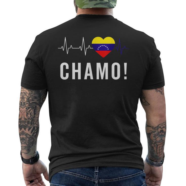 Venezuela Flag Pride Bandera Venezolana Camiseta Chamo Men Men's Back Print T-shirt