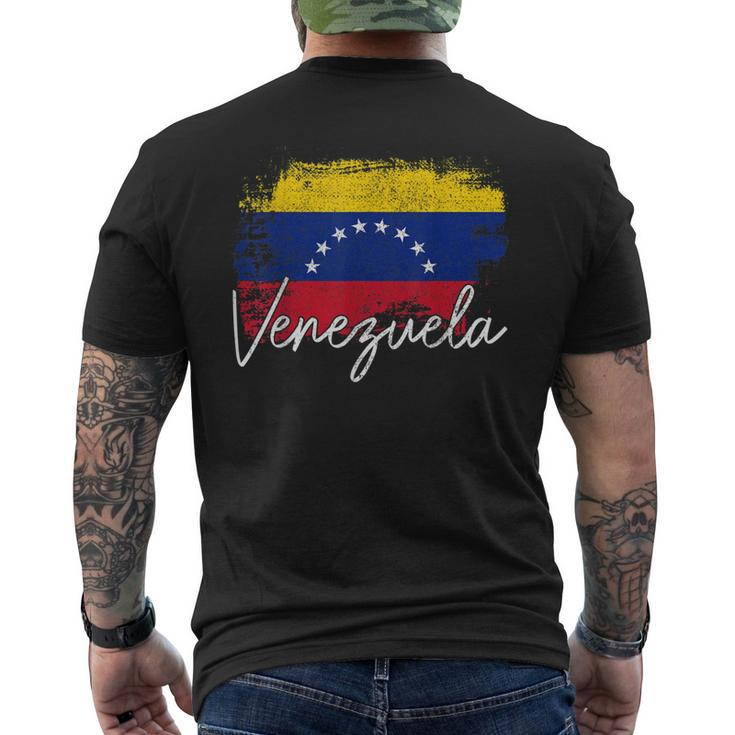 Venezuela Vintage Flag Venezuelan Pride Roots Men's Back Print T-shirt