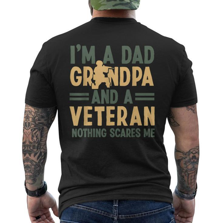 Veteran Dad Grandpa Patriotic Navy Army Veteran Pride Men's Back Print T-shirt