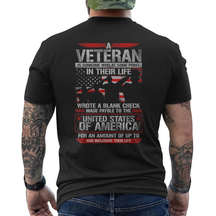 I Am Veteran Ex-Army Served Sacrificed Respect Veteran Men's T-shirt Back Print