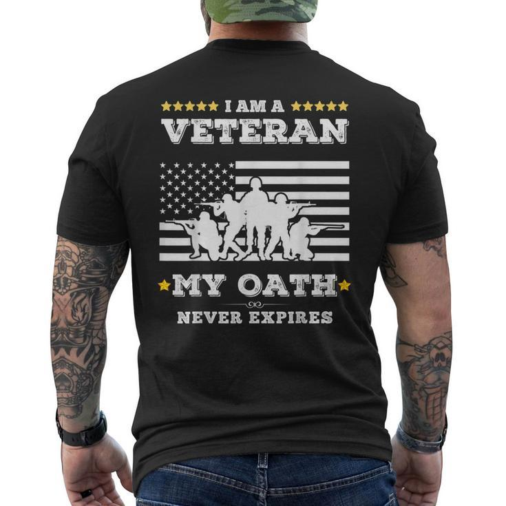 I Am A Veteran My Oath Never Expires Veteran Day V9 Men's T-shirt Back Print