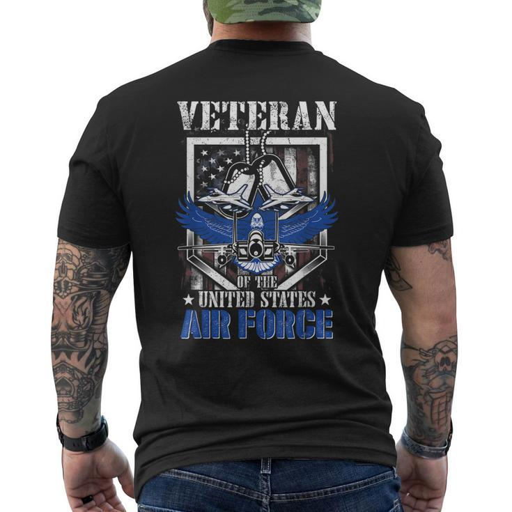 Veteran Of The United States Us Air Force American Flag Usaf Men's T-shirt Back Print