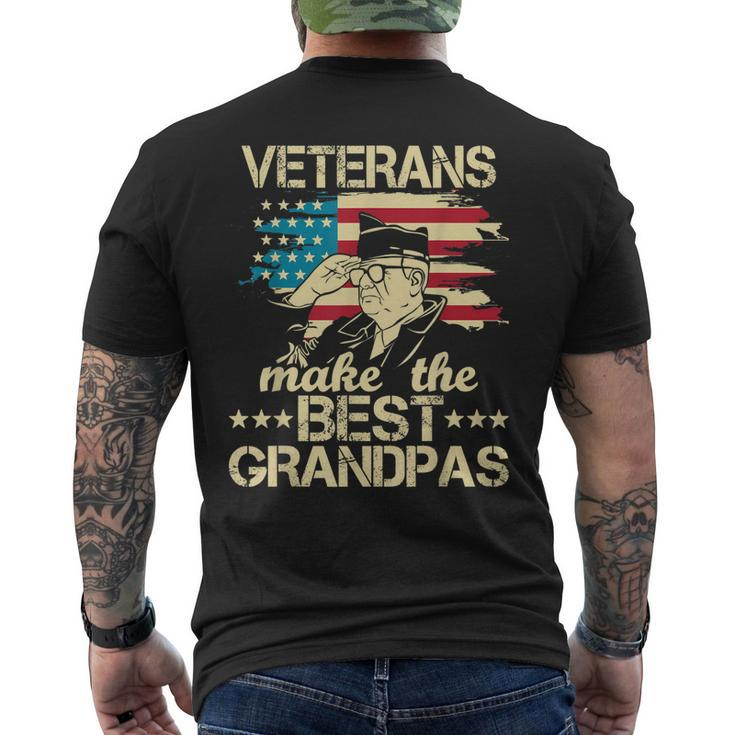 Veterans Make The Best Grandpas - Patriotic Us Veteran Men's T-shirt Back Print