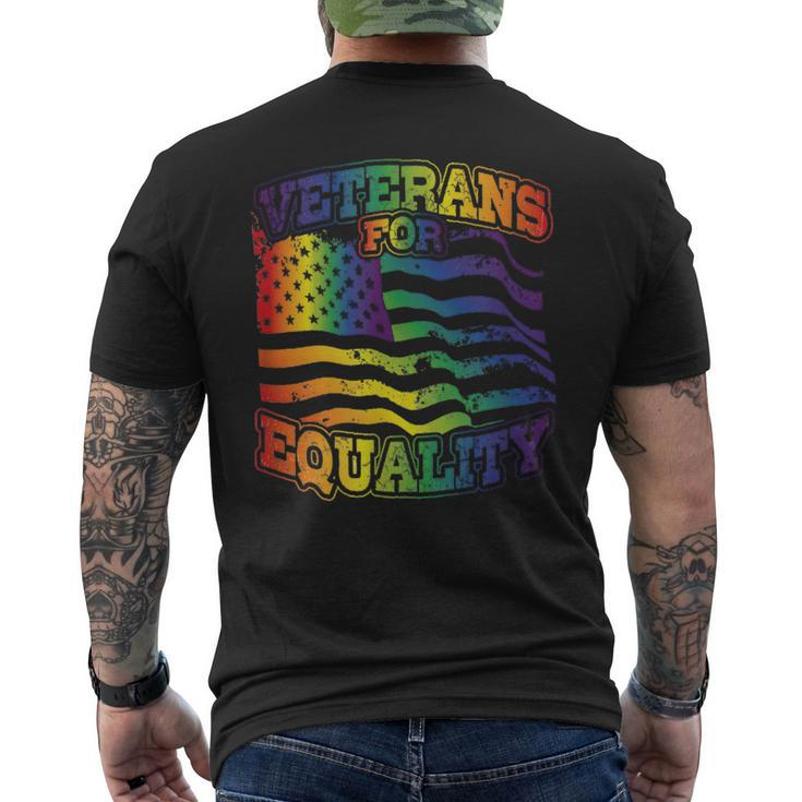 Veterans For Equality For Military Supporting Lgbtq Graphics Mens Back Print T-shirt