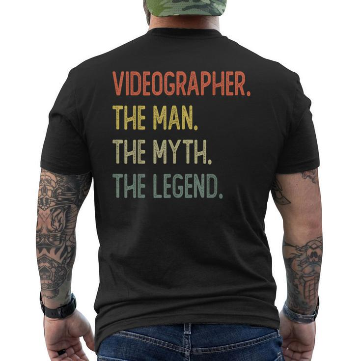 Videographer The Man The Myth The Legend Mens Back Print T-shirt