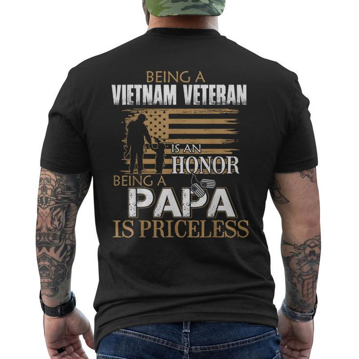 Being Vietnam Veteran Is An Honor Papa Is Priceless T Men's Back Print T-shirt