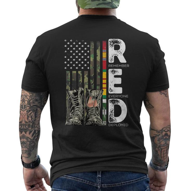 Vietnam Veteran Remember Everyone Deployed Red Friday Men's T-shirt Back Print