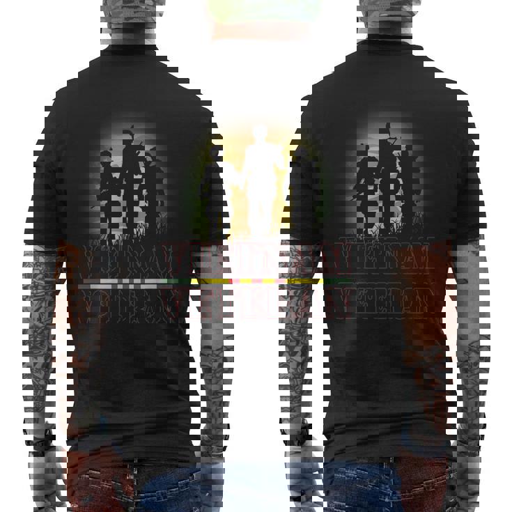 Vietnam Veteran Us Flag T Vietnam War Vet Men's Back Print T-shirt