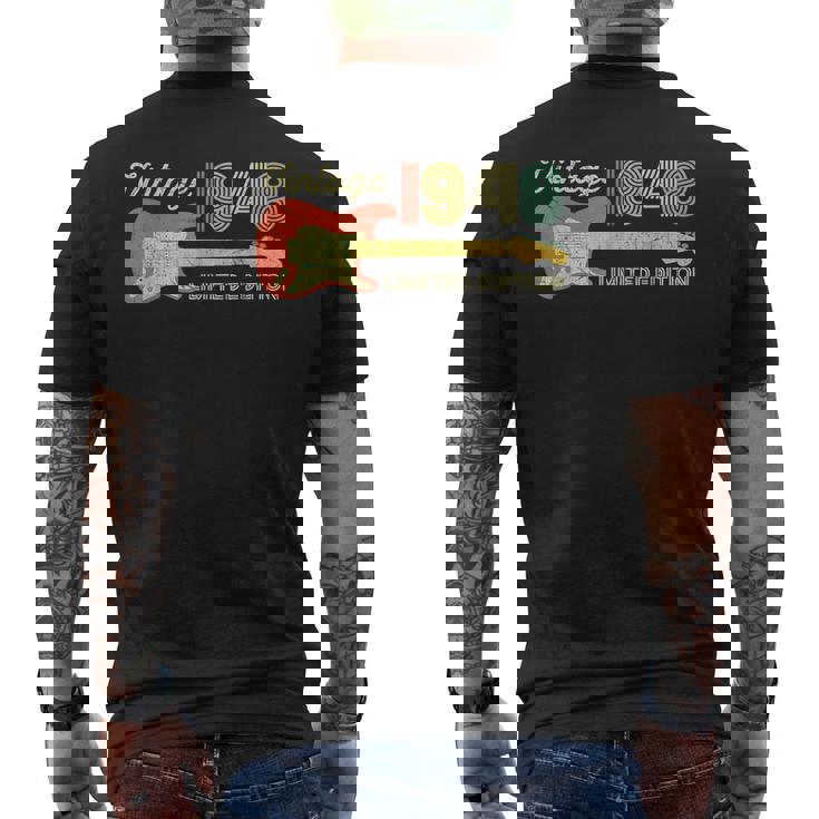 Vintage 1948 Birthday Guitar Lovers 75Th Birthday Men's Back Print T-shirt