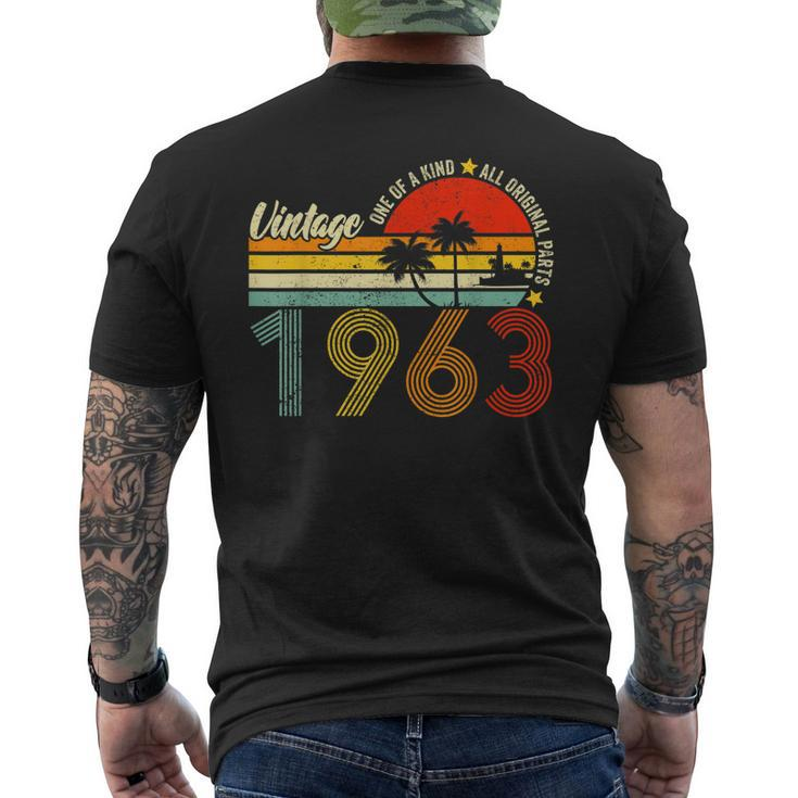 Vintage 1963 Limited Edition 60Th Birthday 60 Year Old Men Men's T-shirt Back Print