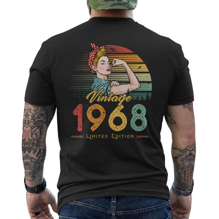 Vintage 1968 Limited Edition 1968 54Th Birthday 54 Years Old Men's T-shirt Back Print
