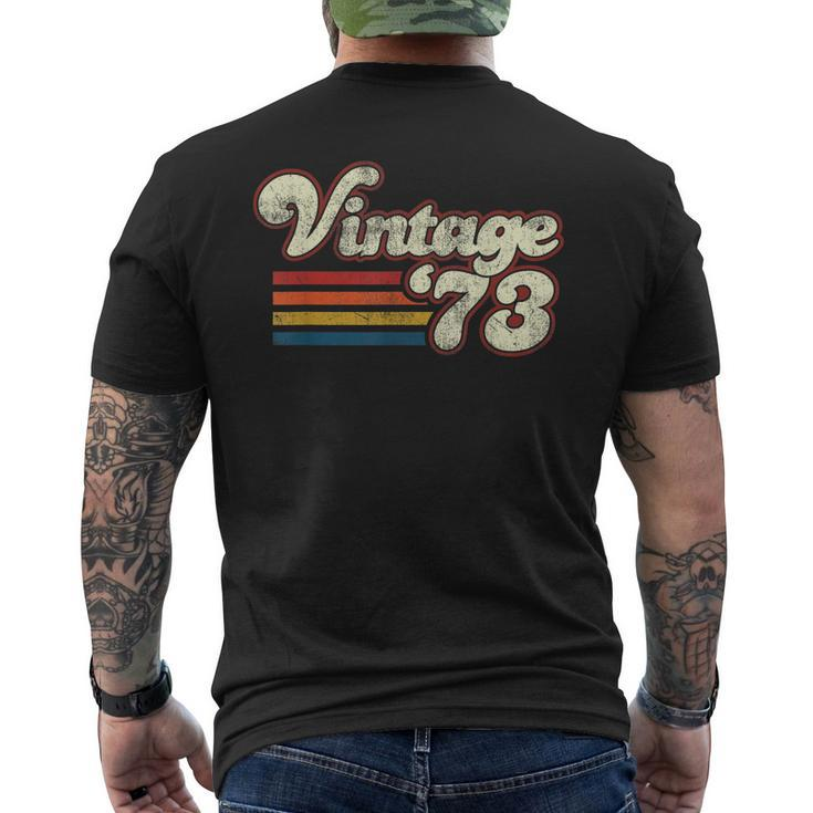 Vintage 1973 Birthday Men's Back Print T-shirt