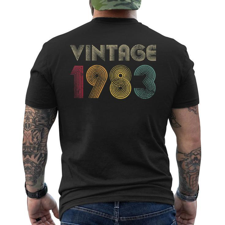 Vintage 1983 40Th Birthday Retro 40 Years Old Men's T-shirt Back Print