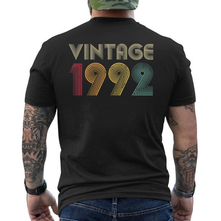 Vintage 1992 30Th Birthday Retro 30 Years Old Men's T-shirt Back Print
