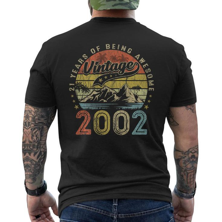 Vintage 2002 21 Years Old Of Being Awesome - Birthday Men's Back Print T-shirt