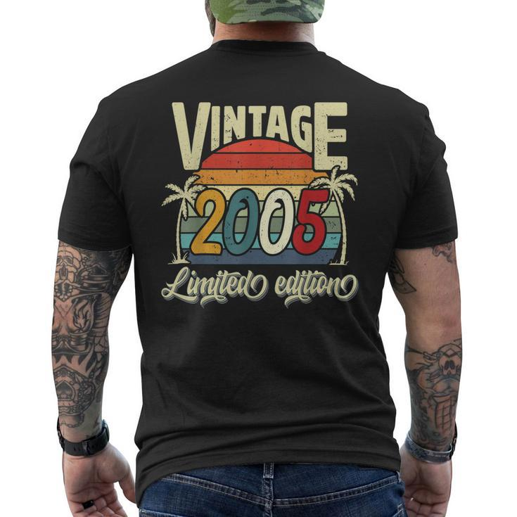 Vintage 2005 18Th Birthday Limited Edition 18 Years Old Bday Men's Back Print T-shirt